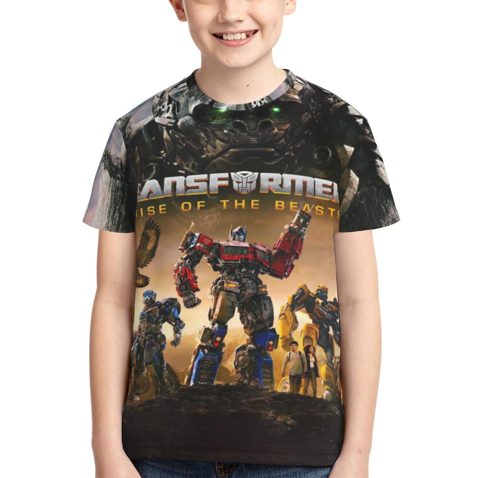 Boys Girls Transformers T-Shirts 3d Printed Novelty Short Sleeve Shirts Kids Youth Game Cartoon Tee Shirts Summer Tops